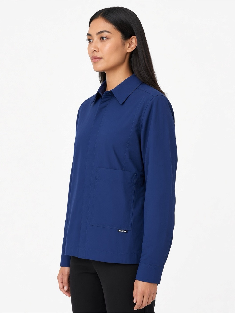 G-Star Women's Navy Blue Lightweight Shirt Jacket XS NWT